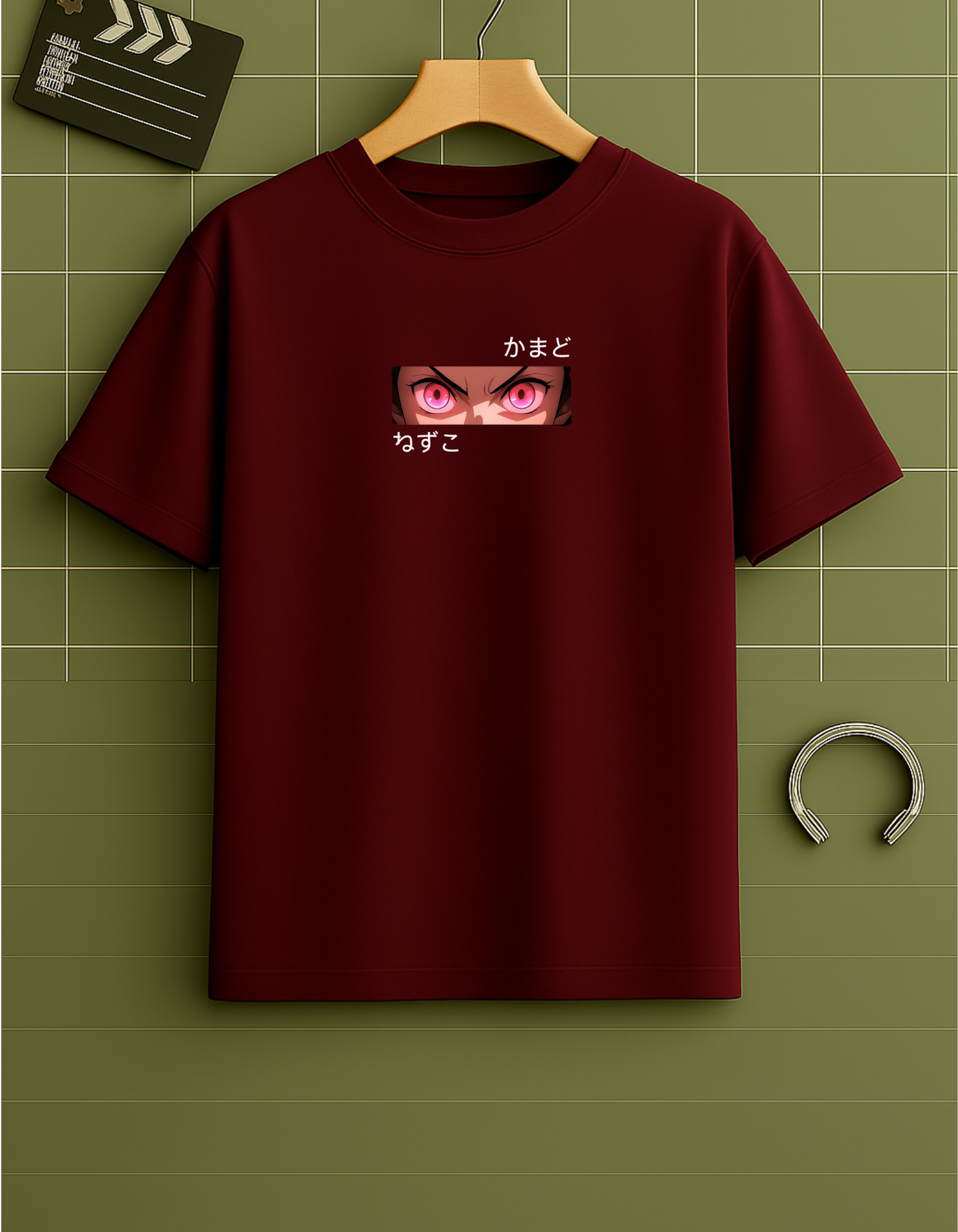 Nezuko Kamado Flame Aura Anime Graphic Tee – Oversized Fit (Unisex)