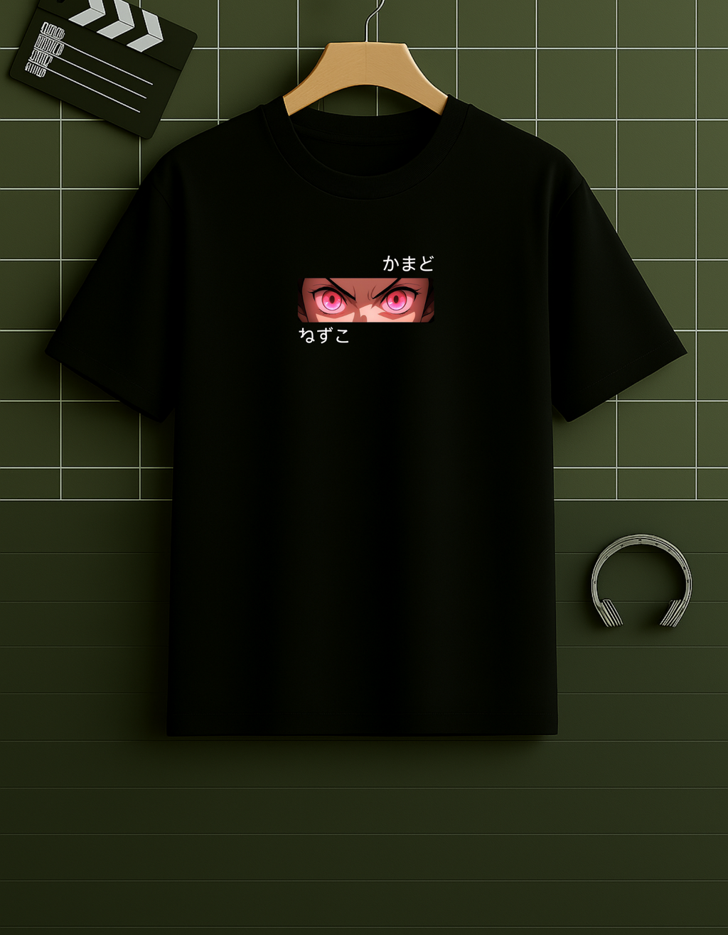 Nezuko Kamado Flame Aura Anime Graphic Tee – Oversized Fit (Unisex)