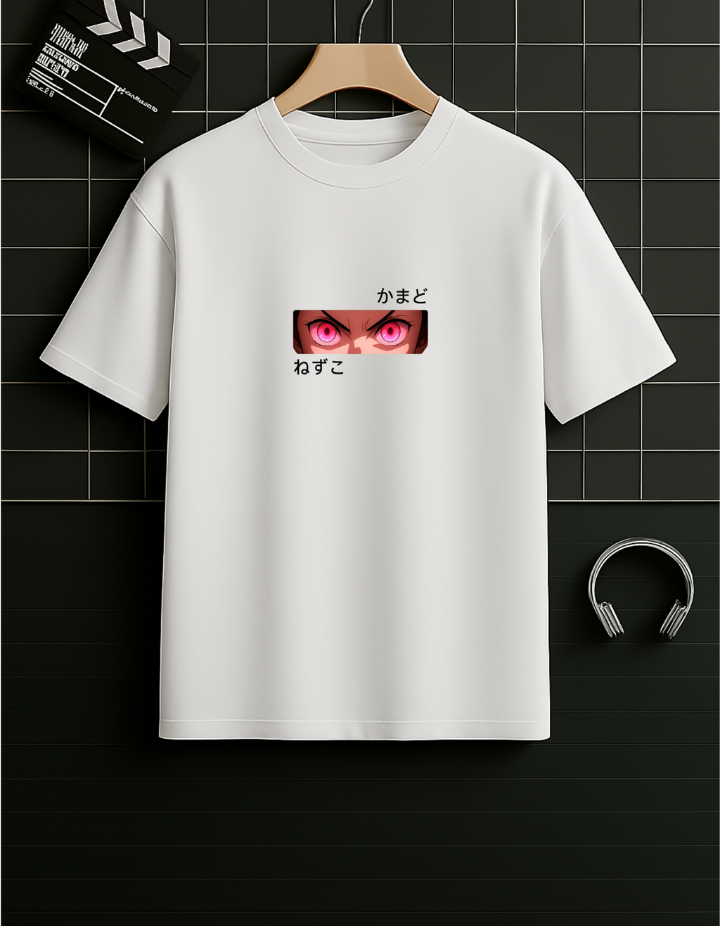 Nezuko Kamado Flame Aura Anime Graphic Tee – Oversized Fit (Unisex)