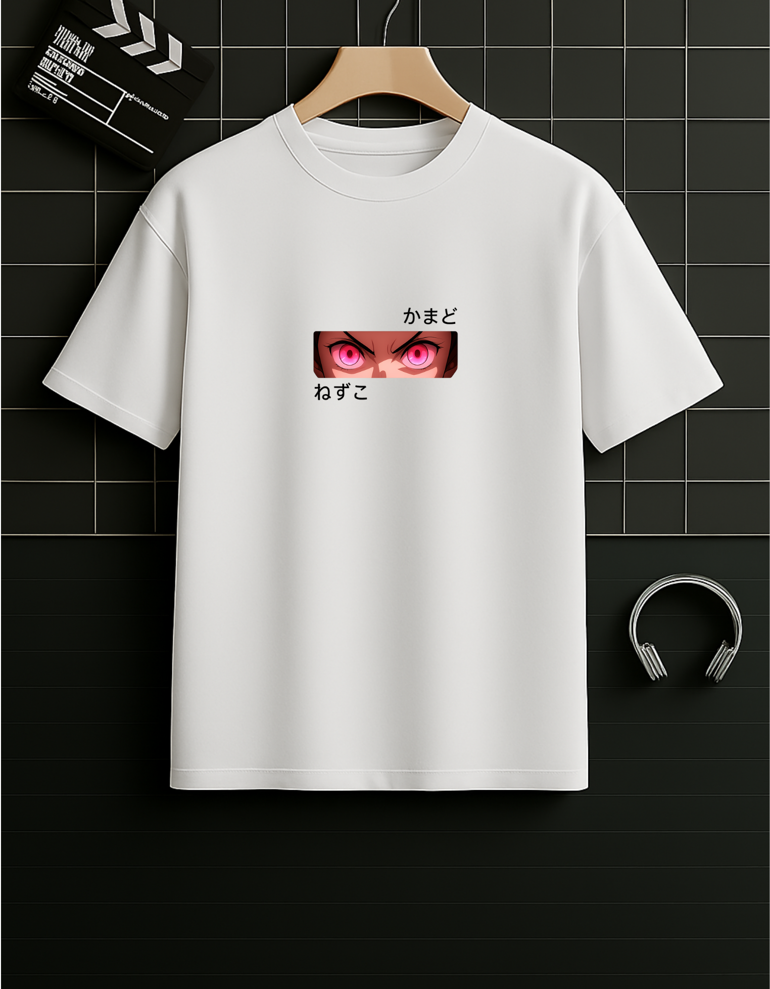 Nezuko Kamado Flame Aura Anime Graphic Tee – Oversized Fit (Unisex)