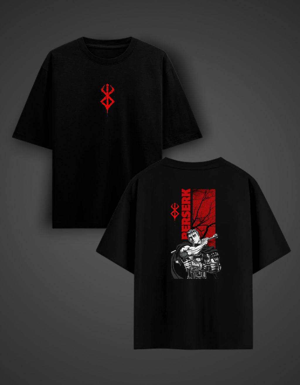 Berserk Guts Oversized T Shirt – 240 GSM Heavyweight | Anime T-Shirt