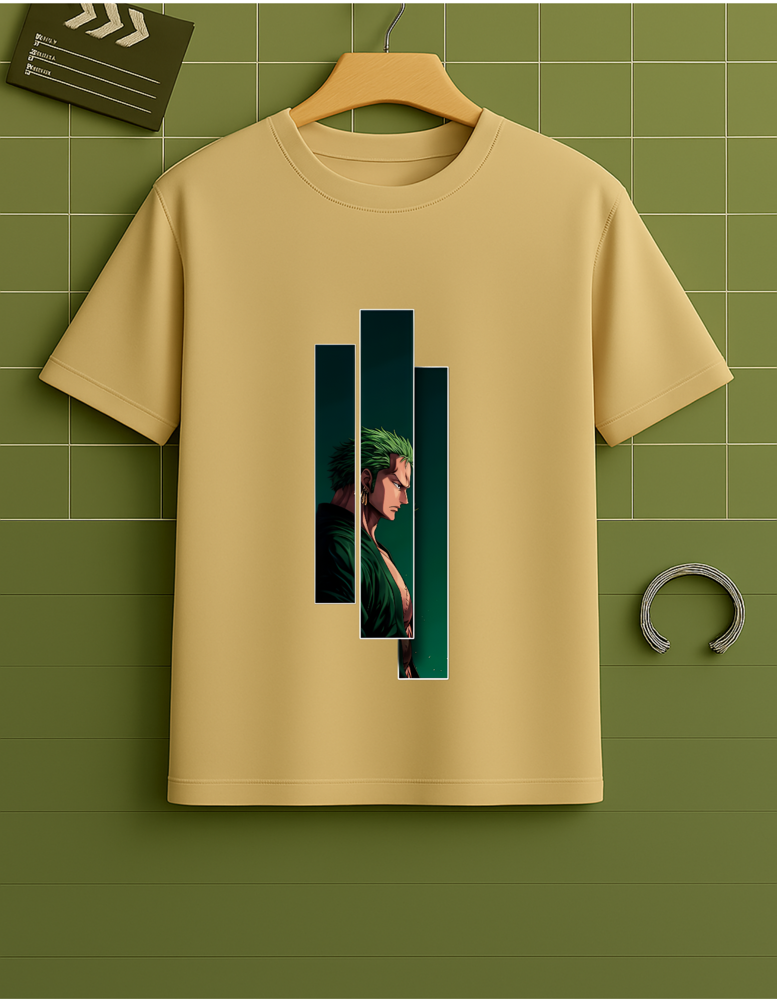 Roronoa Zoro Oversized T-Shirt – One Piece Inspired | 240 GSM