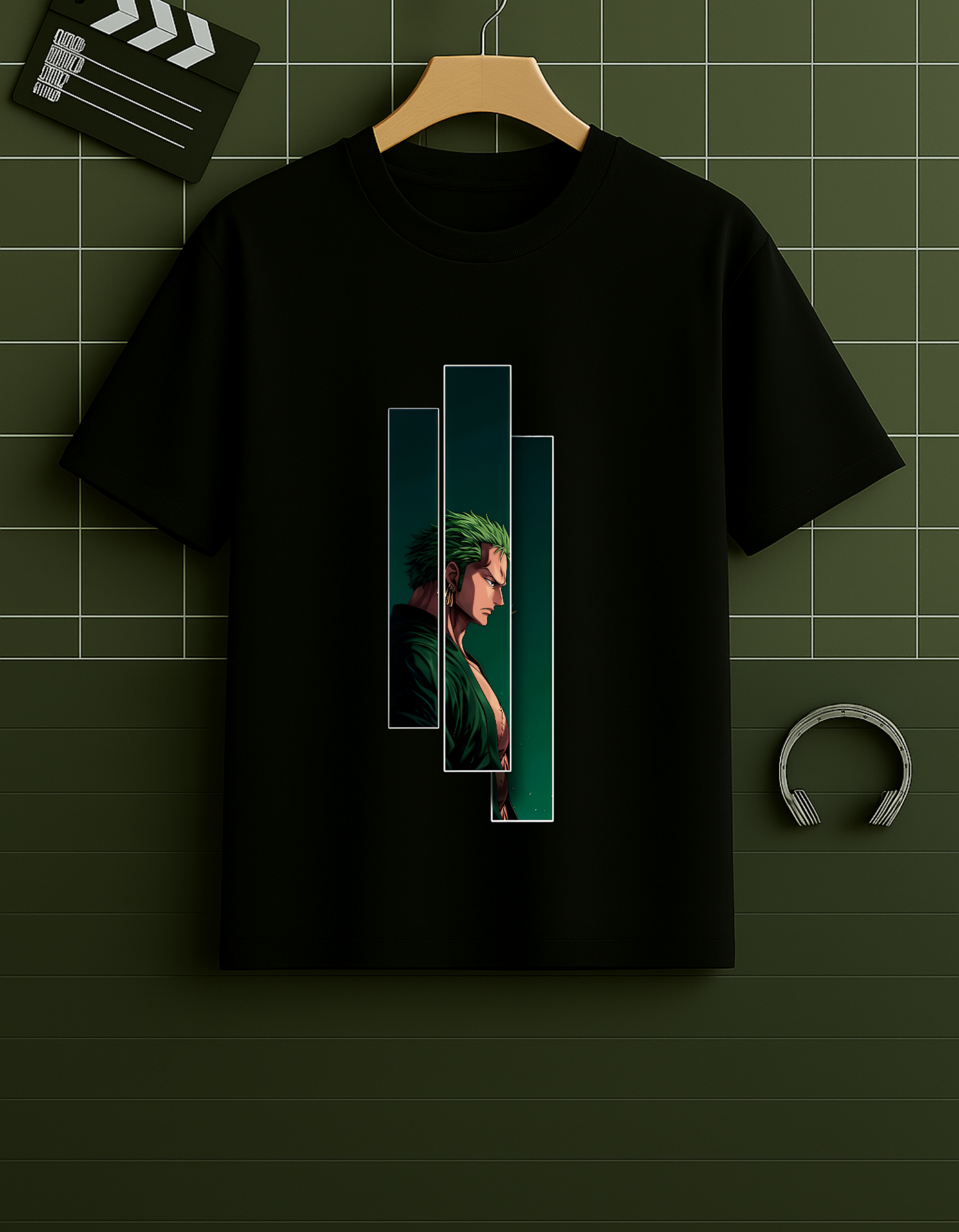 Roronoa Zoro Oversized T-Shirt – One Piece Inspired | 240 GSM