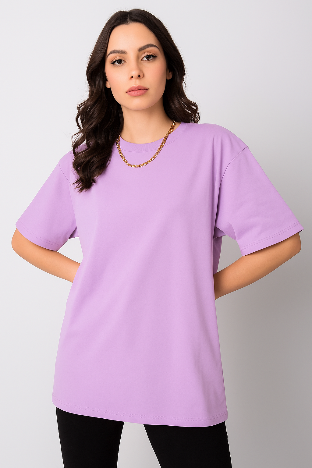 Plain Oversized T-Shirt | Lavender Colour | Unisex Streetwear Fit