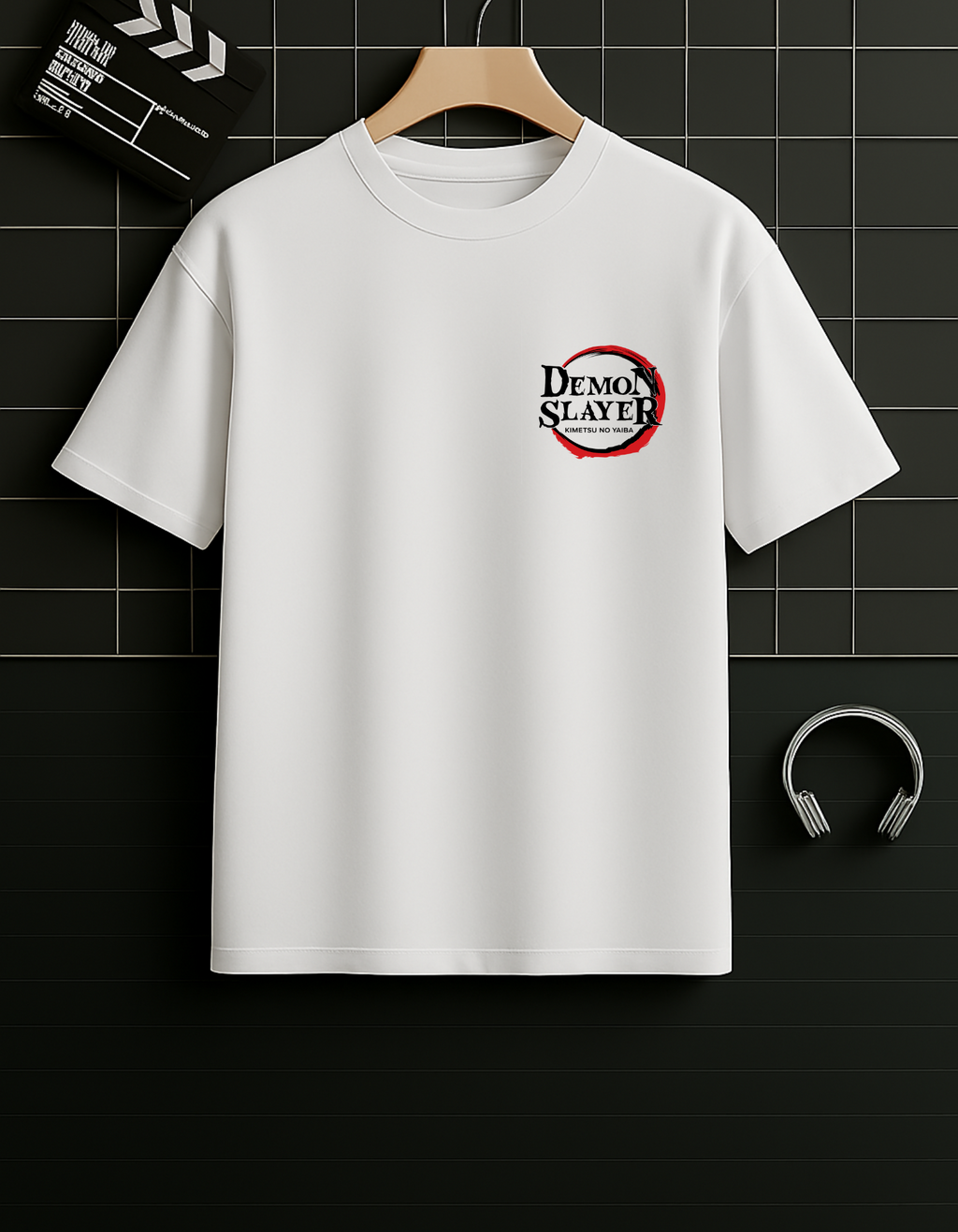 Akaza Oversized T-Shirt – Demon Slayer Inspired | 240 GSM Premium Cotton