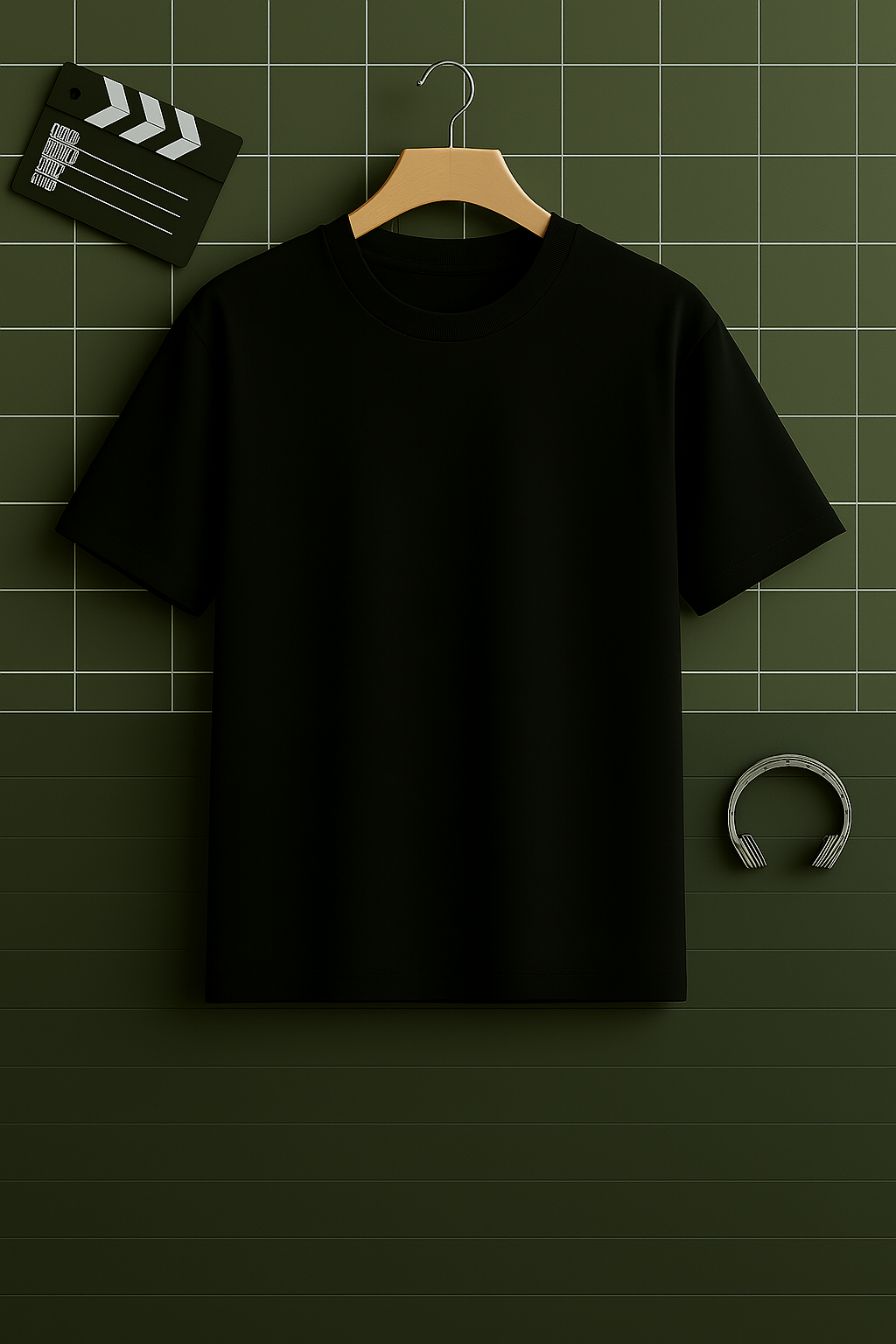 Plain Black Oversized T-Shirt – Heavyweight 240 GSM Cotton | Streetwear
