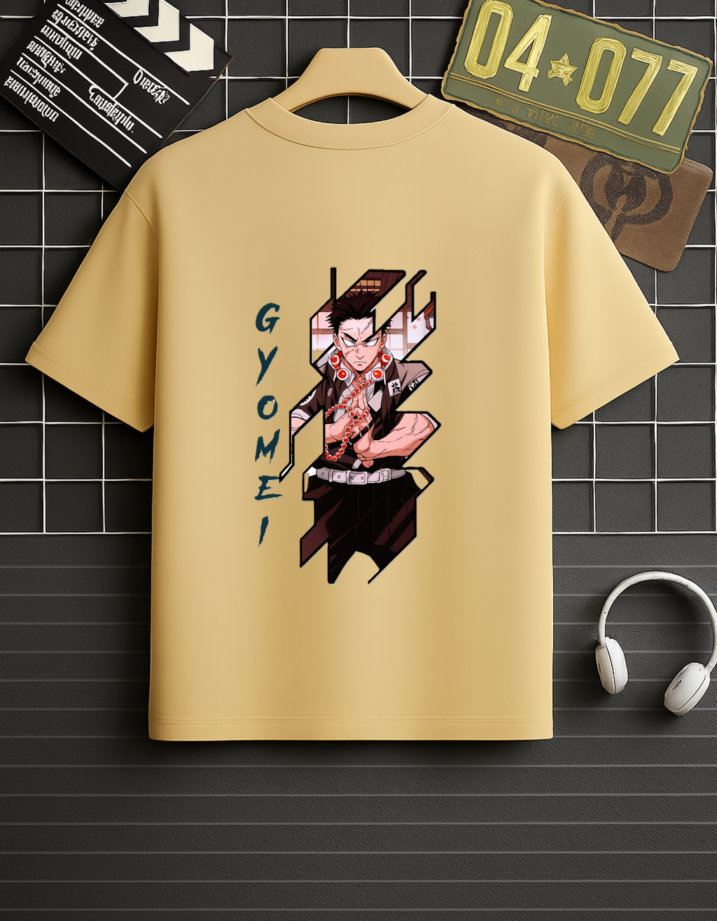 Gyomei Oversized Anime T-Shirt – Unisex Demon Slayer Oversized T-Shirt