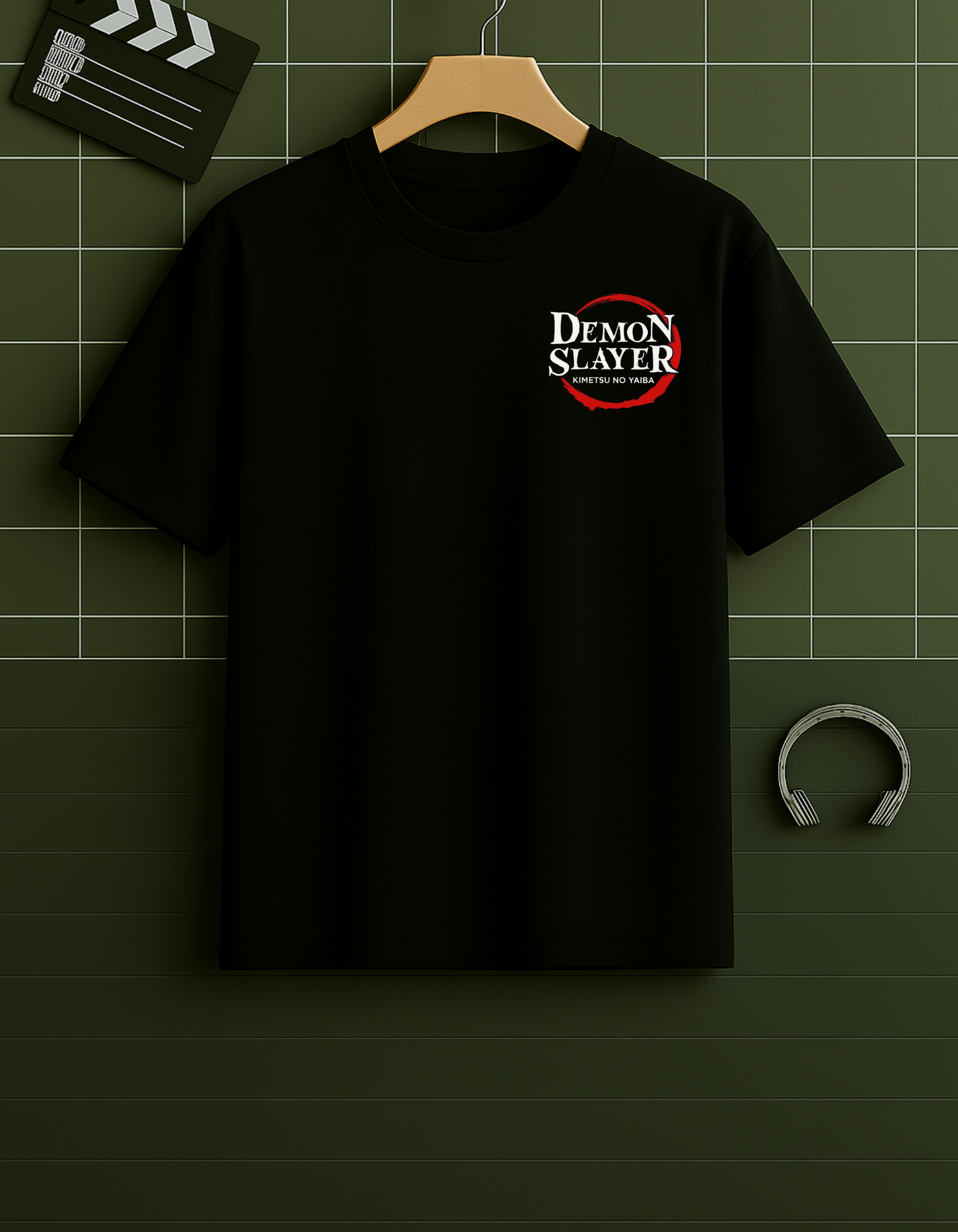 Akaza Oversized T-Shirt – Demon Slayer Inspired | 240 GSM Premium Cotton