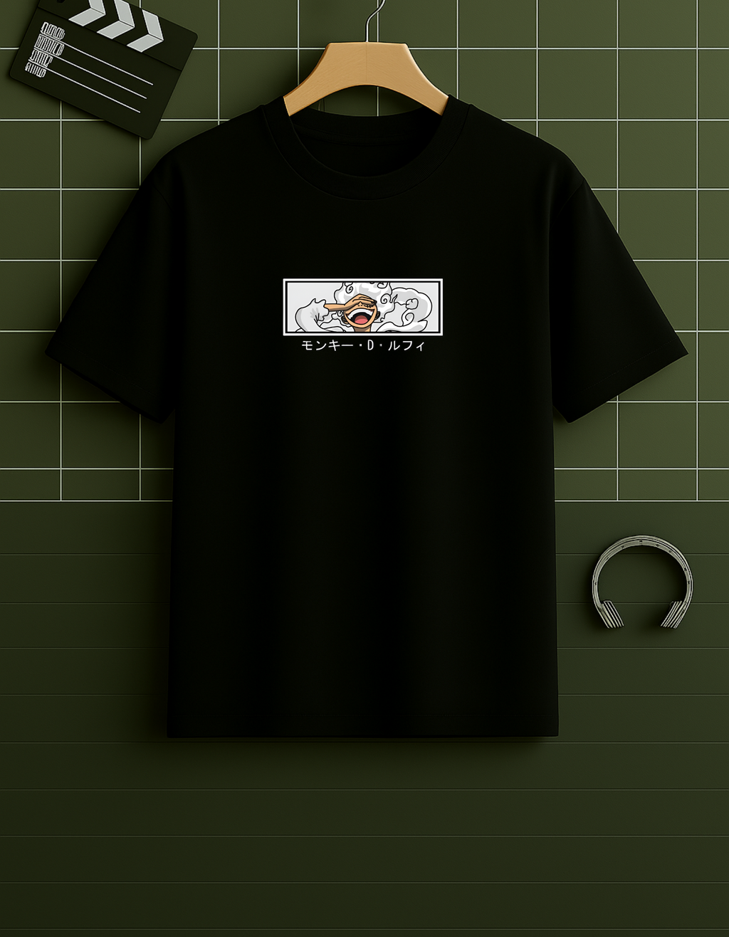 Gear 5 Luffy "Nika Mode" Oversized Black T-Shirt