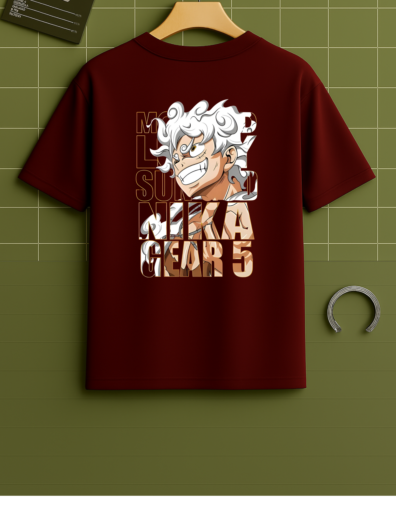 Gear 5 Luffy "Nika Mode" Oversized Black T-Shirt