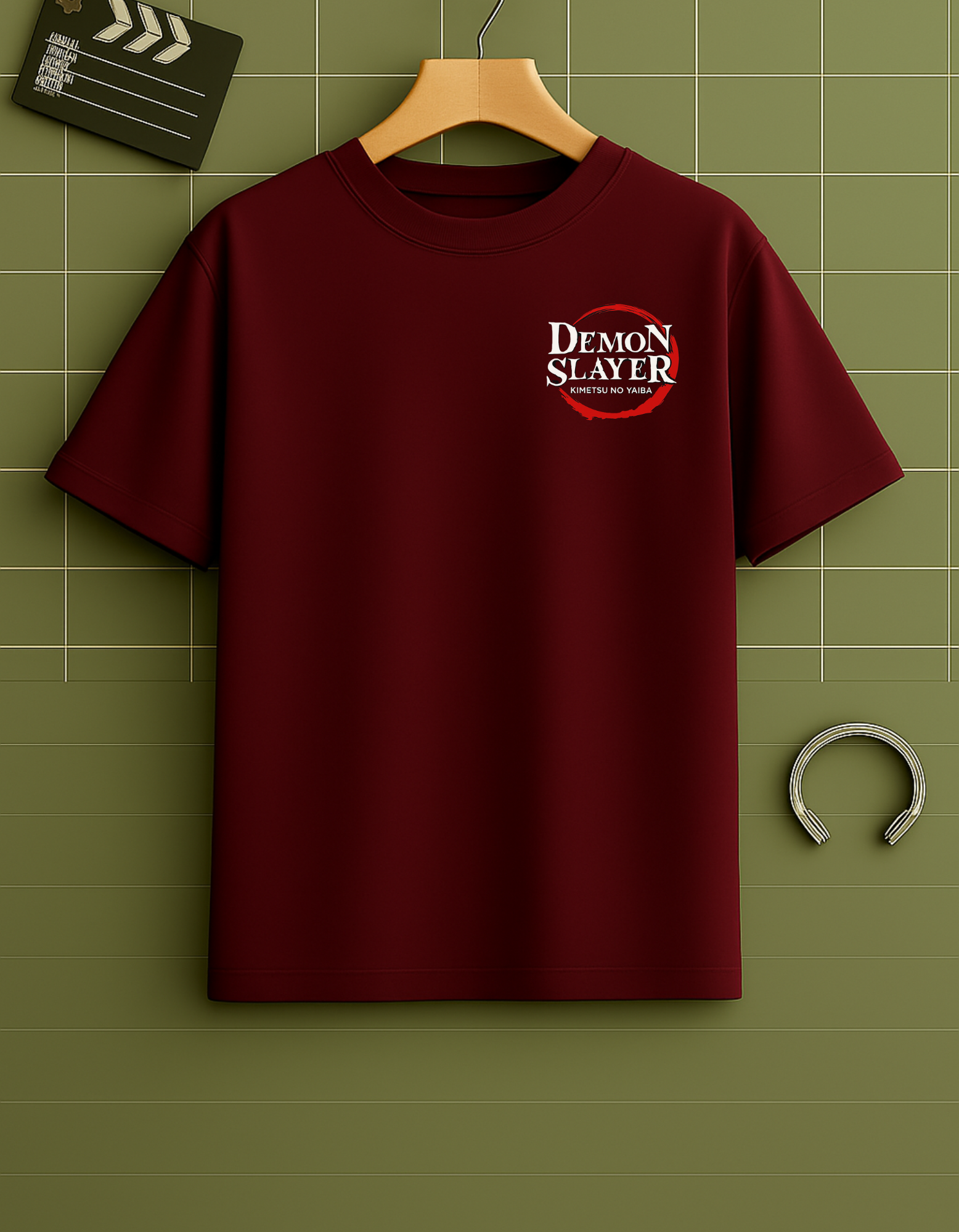 Akaza Oversized T-Shirt – Demon Slayer Inspired | 240 GSM Premium Cotton