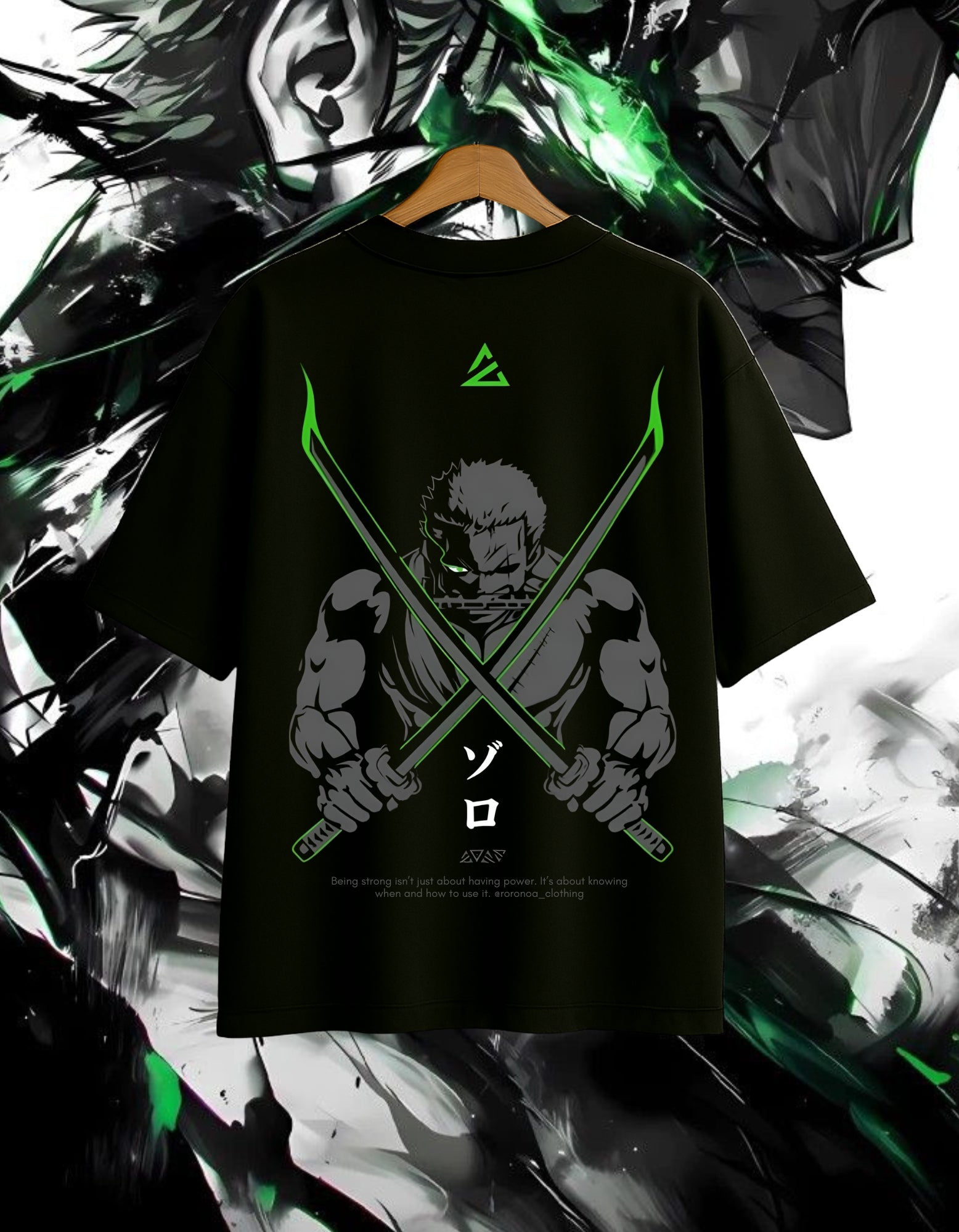 Zoro Oversized Tee | Green Demon Style