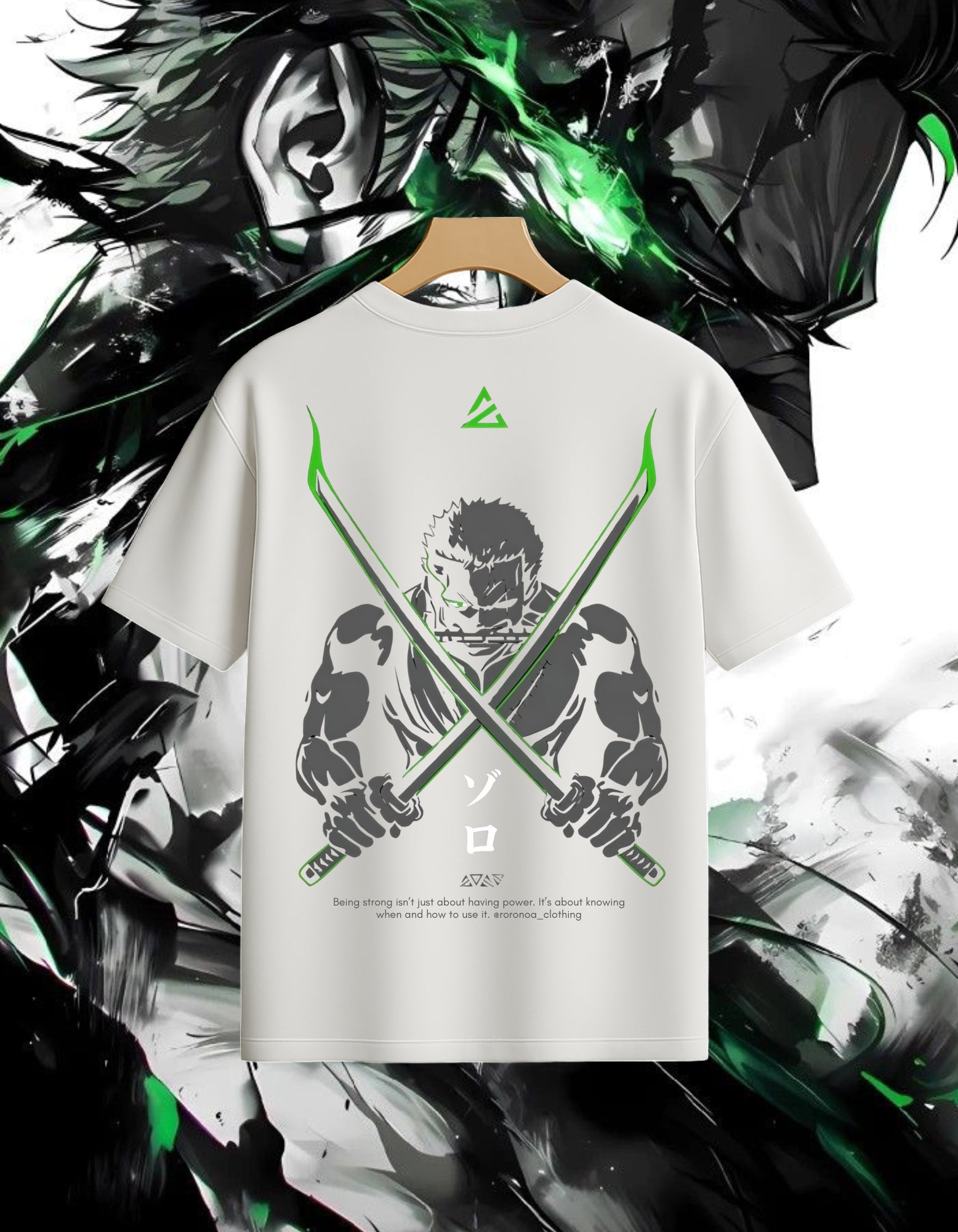 Zoro Oversized Tee | Green Demon Style